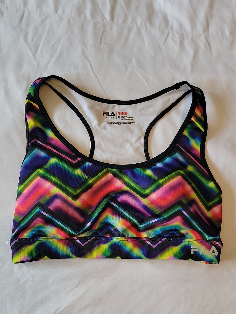 Fila Multicolor Chevron Racerback Sports Bra